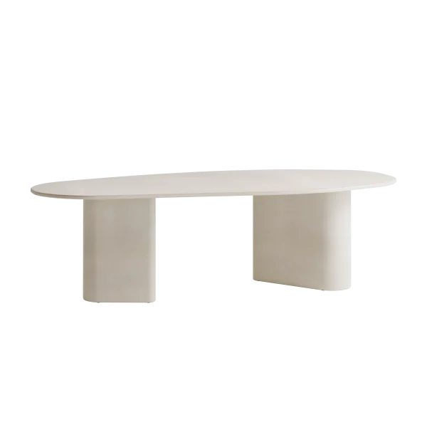 Masă 8 locuri exterior cu formă organică Como